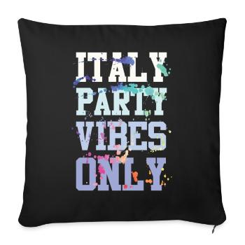 Italie Party Vibes - Housse de coussin décorative 45 x 45 cm - noir - Devant