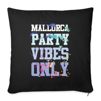 Ambiance de fête à Majorque - Housse de coussin décorative 45 x 45 cm - noir - Devant