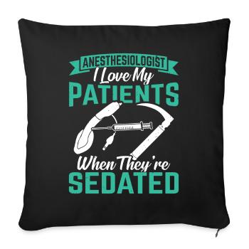Anesthesiology - Sofa pillowcase 17,3'' x 17,3'' (45 x 45 cm) - black - Front