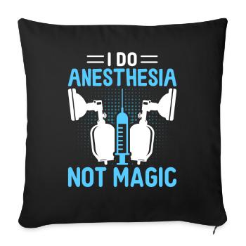 Anesthésiste Anesthésiologie - Housse de coussin décorative 45 x 45 cm - noir - Devant