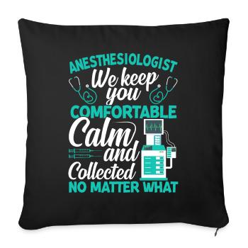 Anesthesiology - Sofa pillowcase 17,3'' x 17,3'' (45 x 45 cm) - black - Front