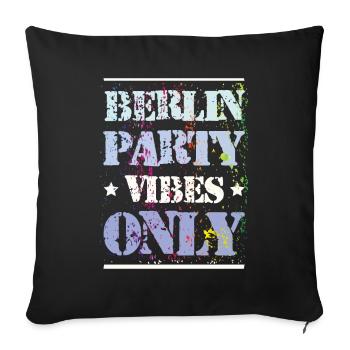 Berlin Party Vibes - Housse de coussin décorative 45 x 45 cm - noir - Devant