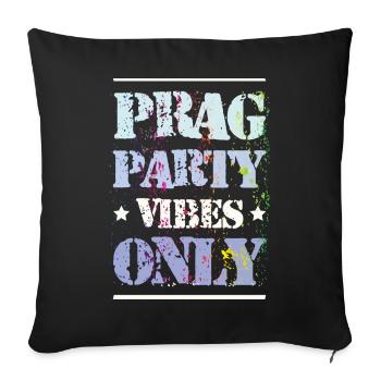 Prague Party Vibes - Housse de coussin décorative 45 x 45 cm - noir - Devant