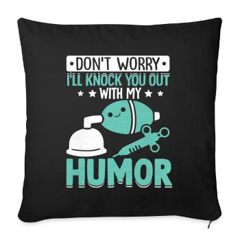 Anesthesiologist Anesthesiology - Sofa pillowcase 17,3'' x 17,3'' (45 x 45 cm) - black - Front
