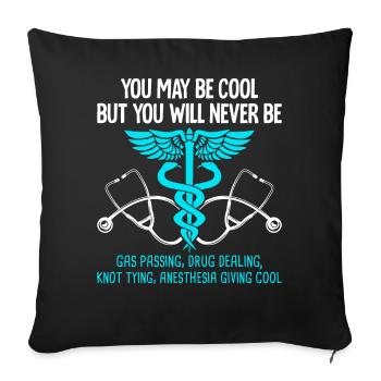 Anaesthetist - Sofa pillowcase 17,3'' x 17,3'' (45 x 45 cm) - black - Front