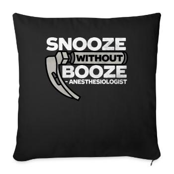 Anesthésiologie - Housse de coussin décorative 45 x 45 cm - noir - Devant