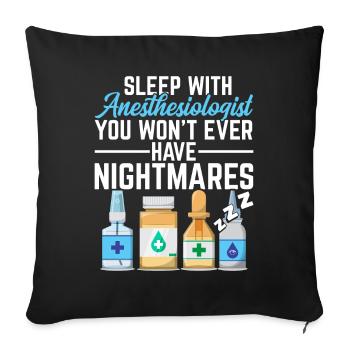 Anesthesiology - Sofa pillowcase 17,3'' x 17,3'' (45 x 45 cm) - black - Front