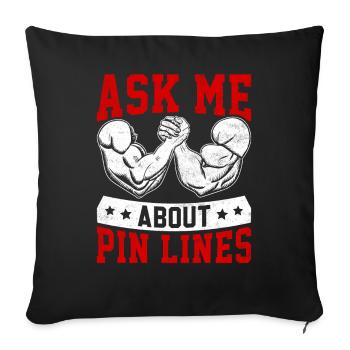 Arm wrestling arm wrestler - Sofa pillowcase 17,3'' x 17,3'' (45 x 45 cm) - black - Front