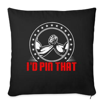 Arm wrestling arm wrestler - Sofa pillowcase 17,3'' x 17,3'' (45 x 45 cm) - black - Front