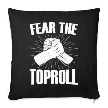 Arm wrestling arm wrestler - Sofa pillowcase 17,3'' x 17,3'' (45 x 45 cm) - black - Front