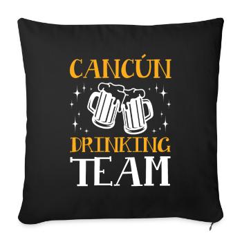Équipe de boissons de Cancun - Housse de coussin décorative 45 x 45 cm - noir - Devant