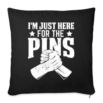Arm wrestling arm wrestler - Sofa pillowcase 17,3'' x 17,3'' (45 x 45 cm) - black - Front