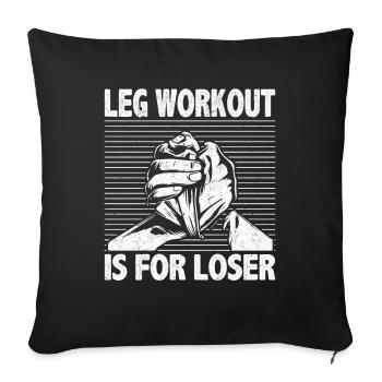 Arm wrestling arm wrestler - Sofa pillowcase 17,3'' x 17,3'' (45 x 45 cm) - black - Front