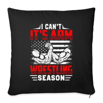 Arm wrestler - Sofa pillowcase 17,3'' x 17,3'' (45 x 45 cm) - black - Front
