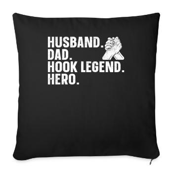 Arm wrestling arm wrestler - Sofa pillowcase 17,3'' x 17,3'' (45 x 45 cm) - black - Front
