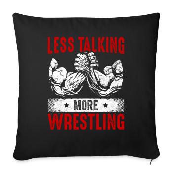 Arm wrestling arm wrestler - Sofa pillowcase 17,3'' x 17,3'' (45 x 45 cm) - black - Front
