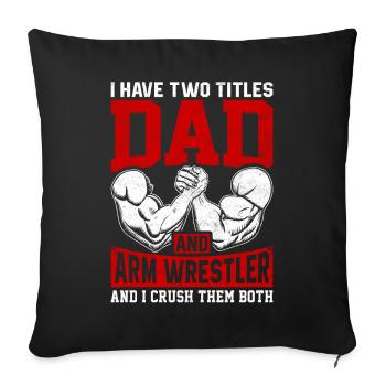 Arm wrestler - Sofa pillowcase 17,3'' x 17,3'' (45 x 45 cm) - black - Front