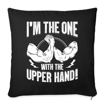 Arm wrestling arm wrestler - Sofa pillowcase 17,3'' x 17,3'' (45 x 45 cm) - black - Front