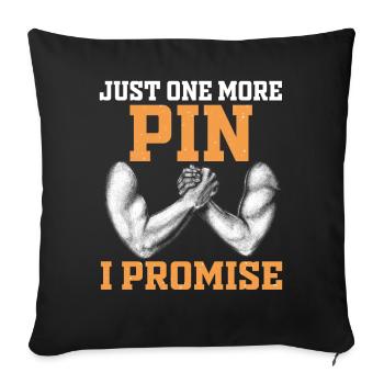 Arm wrestling arm wrestler - Sofa pillowcase 17,3'' x 17,3'' (45 x 45 cm) - black - Front