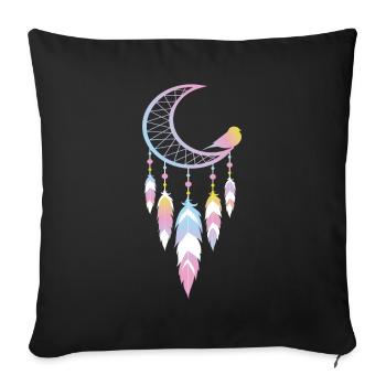 Capteur de rêves Lune Capteur de rêves Spirituel - Housse de coussin décorative 45 x 45 cm - noir - Devant