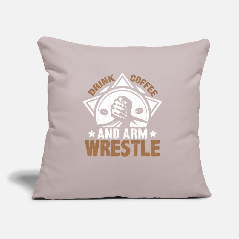 Bras de fer Housse de coussin décorative 45 x 45 cm