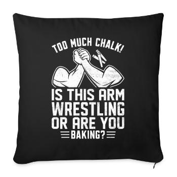 Arm wrestler - Sofa pillowcase 17,3'' x 17,3'' (45 x 45 cm) - black - Front