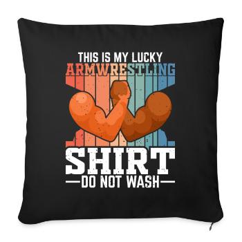 Arm wrestler - Sofa pillowcase 17,3'' x 17,3'' (45 x 45 cm) - black - Front
