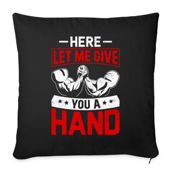 Arm wrestling arm wrestler - Sofa pillowcase 17,3'' x 17,3'' (45 x 45 cm) - black - Front