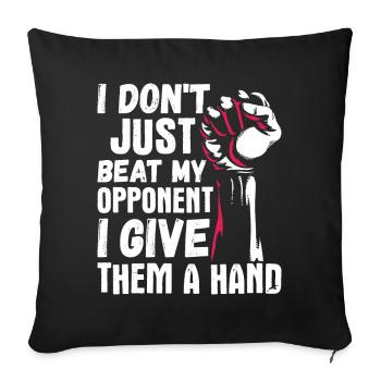 Arm wrestling arm wrestler - Sofa pillowcase 17,3'' x 17,3'' (45 x 45 cm) - black - Front