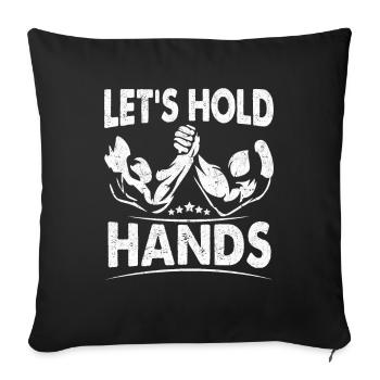 Arm wrestling arm wrestler - Sofa pillowcase 17,3'' x 17,3'' (45 x 45 cm) - black - Front
