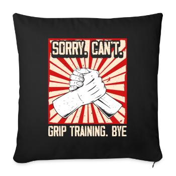 Arm wrestling arm wrestler - Sofa pillowcase 17,3'' x 17,3'' (45 x 45 cm) - black - Front