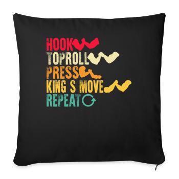 Arm wrestling arm wrestler - Sofa pillowcase 17,3'' x 17,3'' (45 x 45 cm) - black - Front