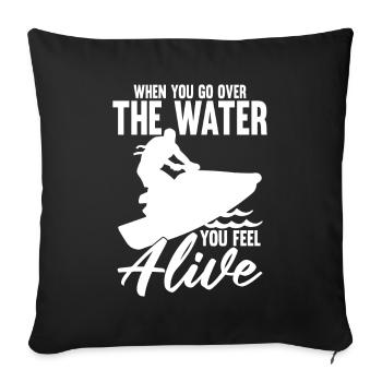Jet Ski Walk Over Water Water Sports Gift - Sofa pillowcase 17,3'' x 17,3'' (45 x 45 cm) - black - Front