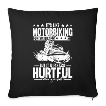 Jet Ski Motorbiking On Water Water Sports Jet Boat - Sofa pillowcase 17,3'' x 17,3'' (45 x 45 cm) - black - Front