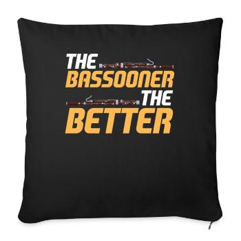 Bassoon bassoonist - Sofa pillowcase 17,3'' x 17,3'' (45 x 45 cm) - black - Front