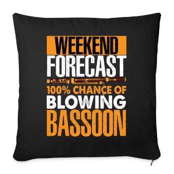 Bassoonist - Sofa pillowcase 17,3'' x 17,3'' (45 x 45 cm) - black - Front