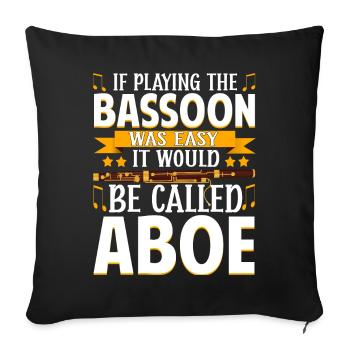 Bassoonist - Sofa pillowcase 17,3'' x 17,3'' (45 x 45 cm) - black - Front