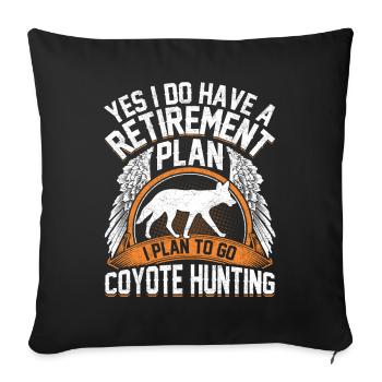 Kojote Jäger Yote - Sofakissenbezug 45 x 45 cm - Schwarz - Vorne