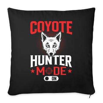 Coyote Hunt Yote - Housse de coussin décorative 45 x 45 cm - noir - Devant