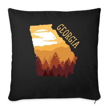 Géorgie - Housse de coussin décorative 45 x 45 cm - noir - Devant