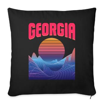 Géorgie - Housse de coussin décorative 45 x 45 cm - noir - Devant