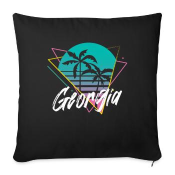 Géorgie - Housse de coussin décorative 45 x 45 cm - noir - Devant