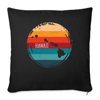 Hawaï - Housse de coussin décorative 45 x 45 cm - noir - Devant