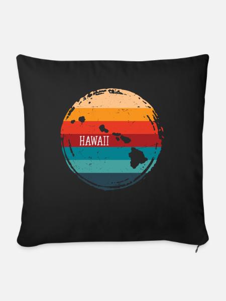 Hawaii - Sofa pillowcase 17,3'' x 17,3'' (45 x 45 cm) - black