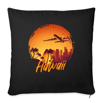 hawaii - Sofakissenbezug 45 x 45 cm - Schwarz - Vorne