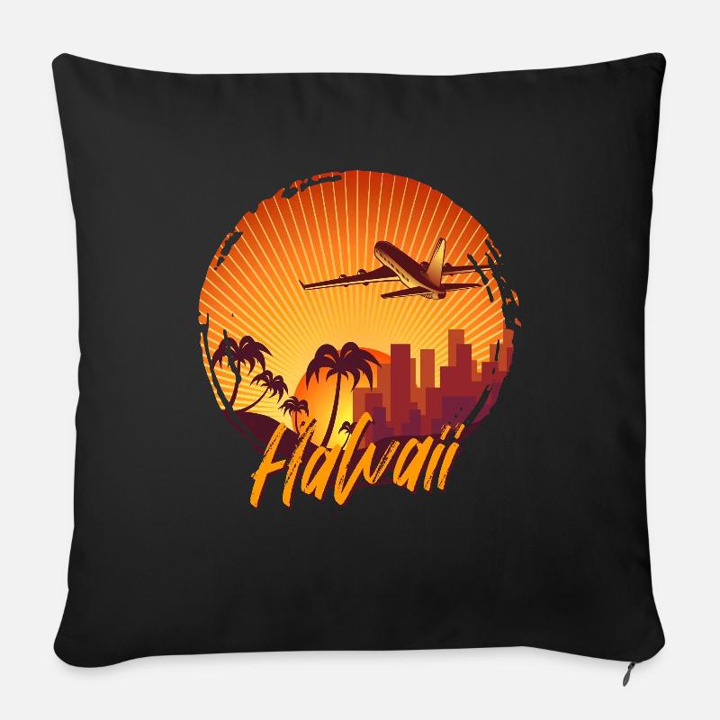 hawaii - Sofakissenbezug 45 x 45 cm - Schwarz