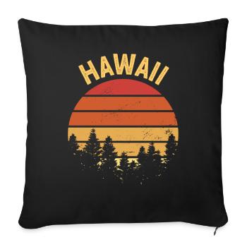 Hawaï - Housse de coussin décorative 45 x 45 cm - noir - Devant