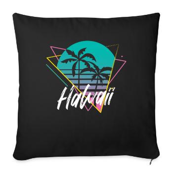 hawaii - Sofakissenbezug 45 x 45 cm - Schwarz - Vorne