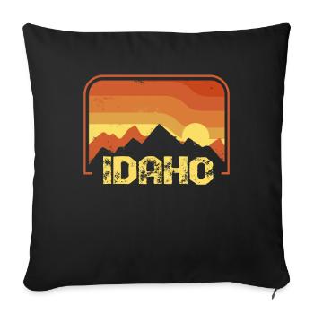 Idaho - Housse de coussin décorative 45 x 45 cm - noir - Devant