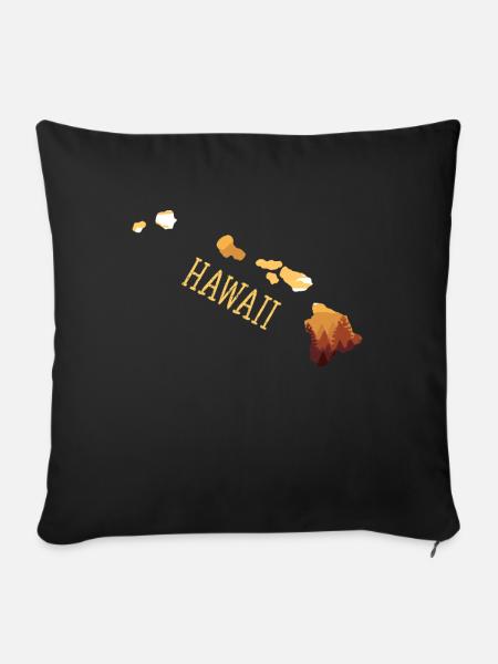 hawaii - Sofakissenbezug 45 x 45 cm - Schwarz